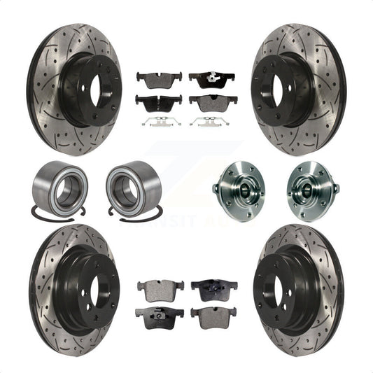 [Avant + Arrière] Kit d'ensemble roulement de roue et moyeu pour 2015-2016 BMW 228i xDrive sans Blue Painted Calipers KBB-113571 par Transit Auto