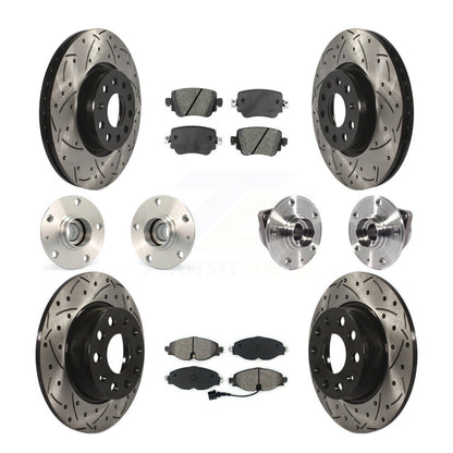 [Avant + Arrière] Kit d'ensemble roulement de roue et moyeu pour 2015-2018 Volkswagen GTI sans Performance Package KBB-113576