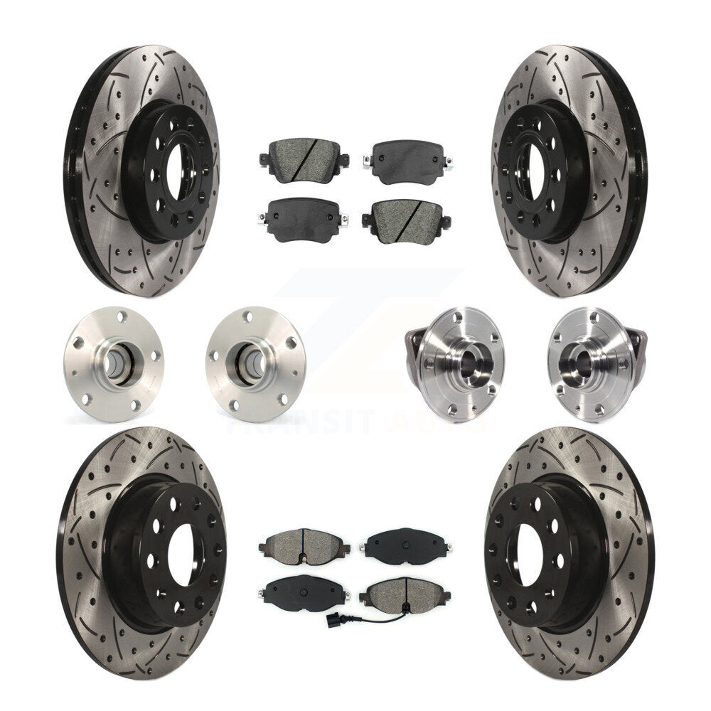 [Avant + Arrière] Kit d'ensemble roulement de roue et moyeu pour Volkswagen Golf SportWagen KBB-113578
