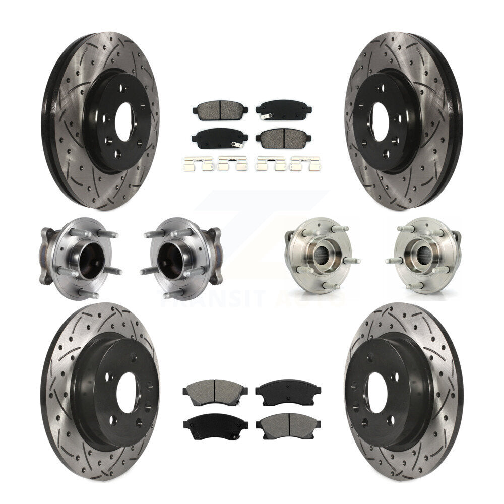 [Avant + Arrière] Kit d'ensemble roulement de roue et moyeu pour 2014-2015 Chevrolet Cruze GAS engine avec 16" Factory Wheels KBB-113584