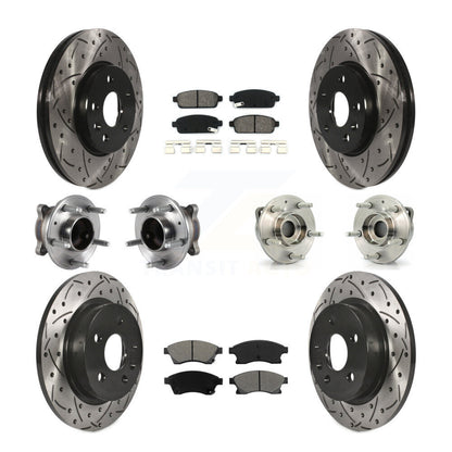 [Avant + Arrière] Kit d'ensemble roulement de roue et moyeu pour 2014-2015 Chevrolet Cruze GAS engine avec 16" Factory Wheels KBB-113584