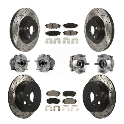[Avant + Arrière] Kit d'ensemble roulement de roue et moyeu pour Subaru Forester Crosstrek XV avec 292mm Diameter Rotor KBB-113589