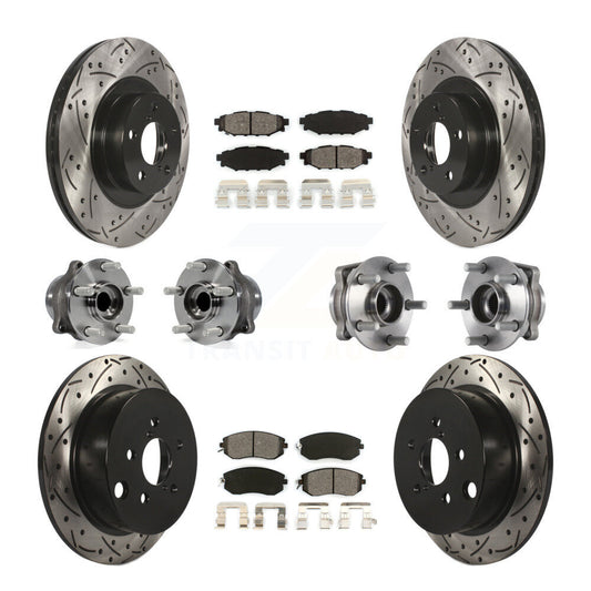 [Avant + Arrière] Kit d'ensemble roulement de roue et moyeu pour Subaru Forester Crosstrek XV avec 292mm Diameter Rotor KBB-113589