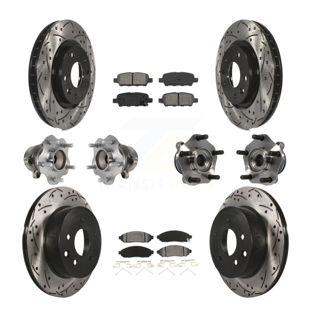 [Avant + Arrière] Kit d'ensemble roulement de roue et moyeu pour 2015 Nissan LEAF Vehicles Manufactured In Japan KBB-113594