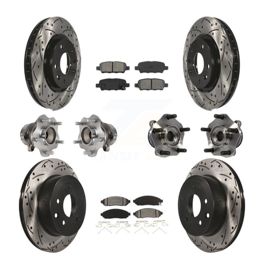 [Avant + Arrière] Kit d'ensemble roulement de roue et moyeu pour 2015 Nissan LEAF Vehicles Manufactured In Japan KBB-113594