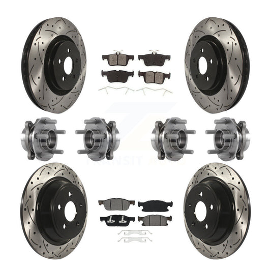 [Avant + Arrière] Kit d'ensemble roulement de roue et moyeu pour Ford Edge Lincoln MKX AWD KBB-113605