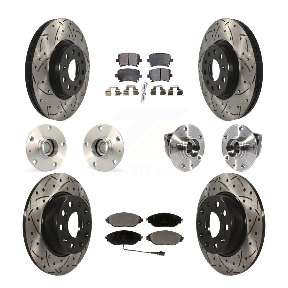 [Avant + Arrière] Kit d'ensemble roulement de roue et moyeu pour 2015 Volkswagen GTI avec Performance Package KBB-113624