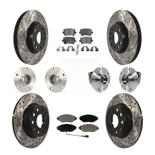 [Avant + Arrière] Kit d'ensemble roulement de roue et moyeu pour 2015 Volkswagen GTI avec Performance Package KBB-113624