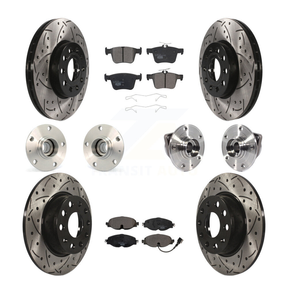[Avant + Arrière] Kit d'ensemble roulement de roue et moyeu pour 2016 Audi A3 Sedan avec FWD 2.0L avec 85mm Bearing Outer Diameter KBB-113627