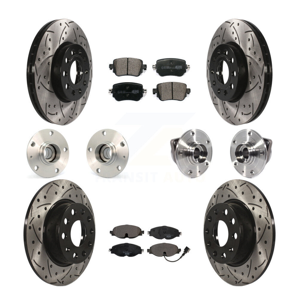 [Avant + Arrière] Kit d'ensemble roulement de roue et moyeu pour Volkswagen Golf SportWagen KBB-113628