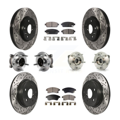 [Avant + Arrière] Kit d'ensemble roulement de roue et moyeu pour 2014-2015 Chevrolet Cruze GAS engine avec 16" Factory Wheels KBB-113636