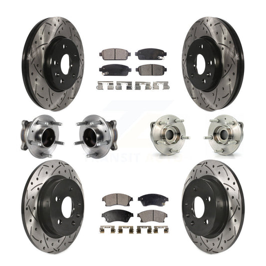 [Avant + Arrière] Kit d'ensemble roulement de roue et moyeu pour 2014-2015 Chevrolet Cruze GAS engine avec 16" Factory Wheels KBB-113636