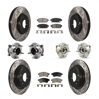 [Avant + Arrière] Kit d'ensemble roulement de roue et moyeu pour Chevrolet Cruze Buick Verano Volt KBB-113637 par Transit Auto