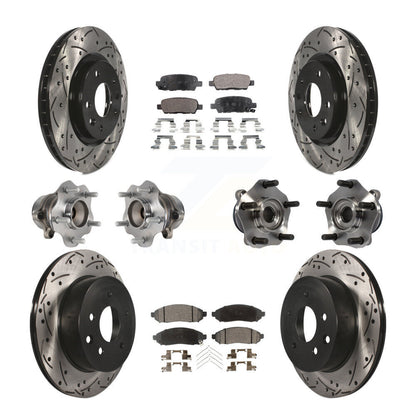 [Avant + Arrière] Kit d'ensemble roulement de roue et moyeu pour 2015 Nissan LEAF Vehicles Manufactured In Japan KBB-113647