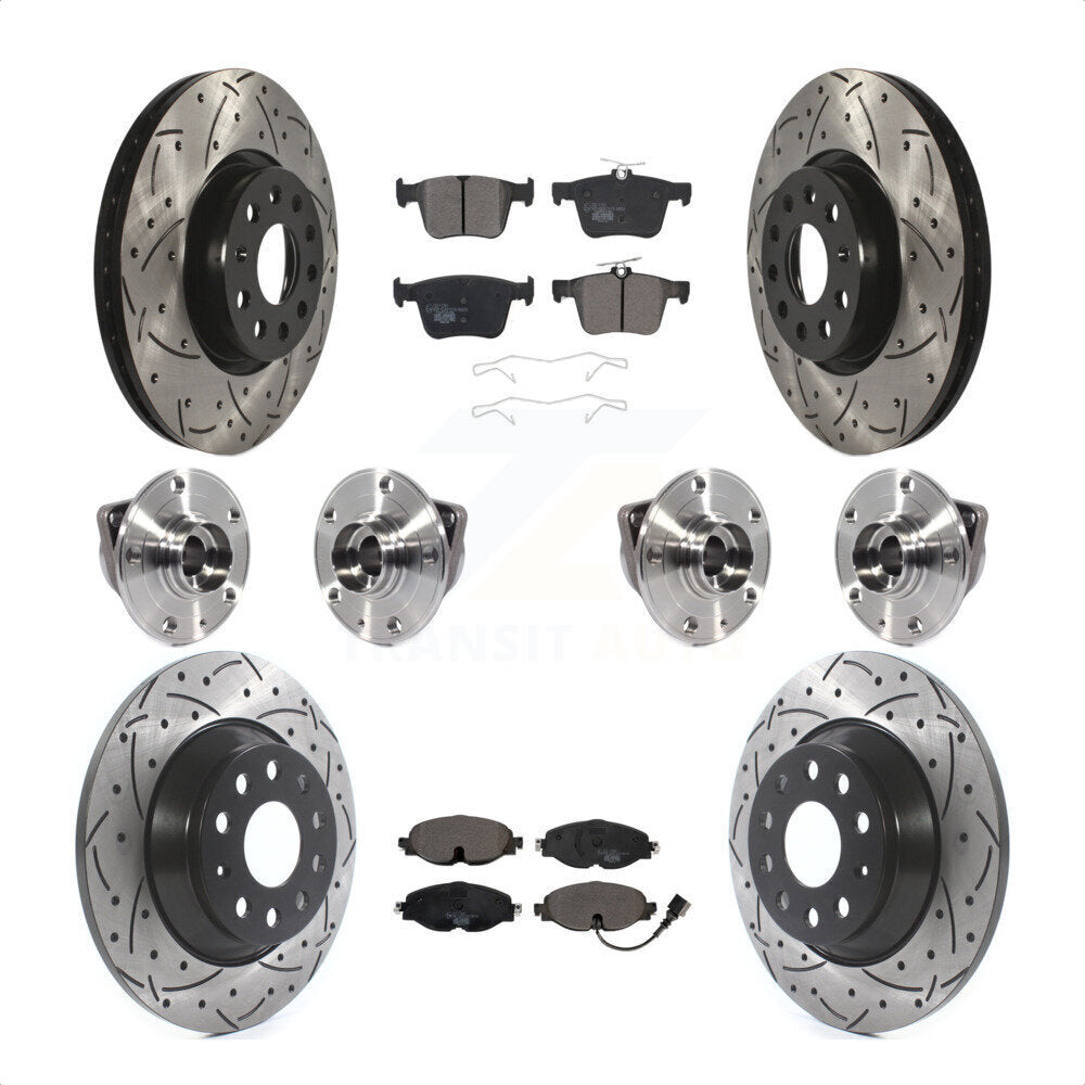 [Avant + Arrière] Kit d'ensemble roulement de roue et moyeu pour Audi TT Quattro KBB-113660 par Transit Auto