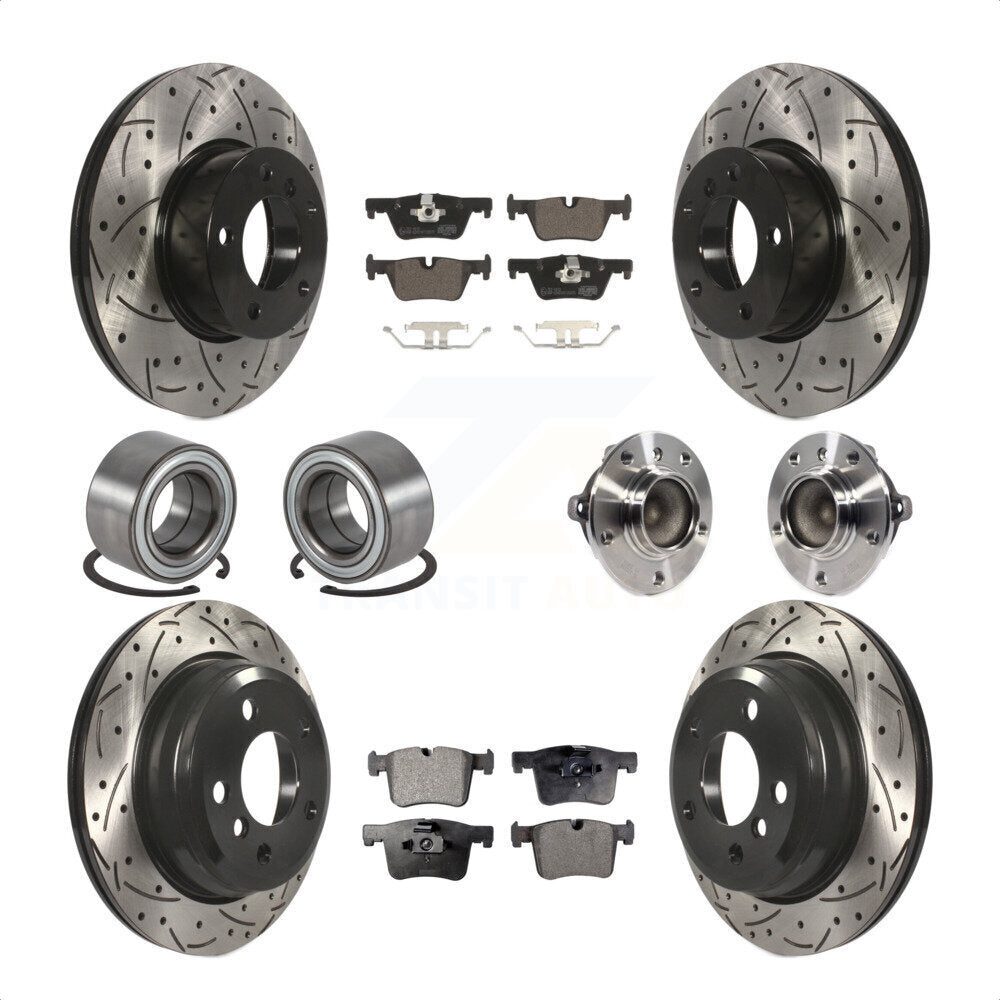 [Avant + Arrière] Kit d'ensemble roulement de roue et moyeu pour BMW 428i Gran Coupe sans Blue Painted Calipers KBB-113688 par Transit Auto
