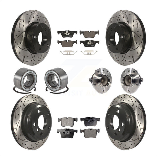 [Avant + Arrière] Kit d'ensemble roulement de roue et moyeu pour BMW 428i Gran Coupe sans Blue Painted Calipers KBB-113688 par Transit Auto