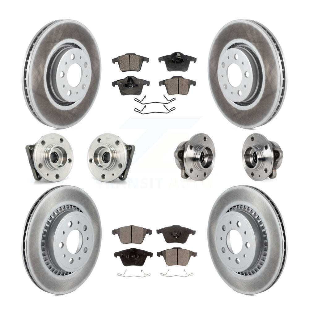 [Avant + Arrière] Kit d'ensemble roulement de roue et moyeu pour 2008-2014 Volvo XC90 AWD avec 316mm Diameter Rotor KBB-113695