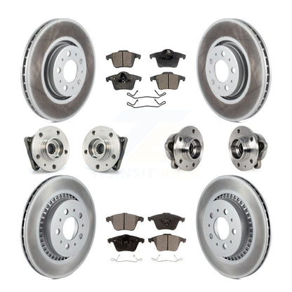 [Avant + Arrière] Kit d'ensemble roulement de roue et moyeu pour 2008-2014 Volvo XC90 AWD avec 316mm Diameter Rotor KBB-113695