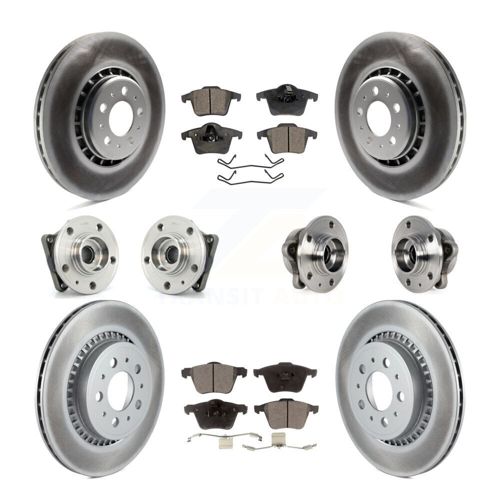 [Avant + Arrière] Kit d'ensemble roulement de roue et moyeu pour 2008-2014 Volvo XC90 AWD avec 336mm Diameter Rotor KBB-113696