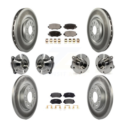 [Avant + Arrière] Kit d'ensemble roulement de roue et moyeu pour 2015-2017 Chrysler 200 FWD avec 330mm Diameter Rotor KBB-113716