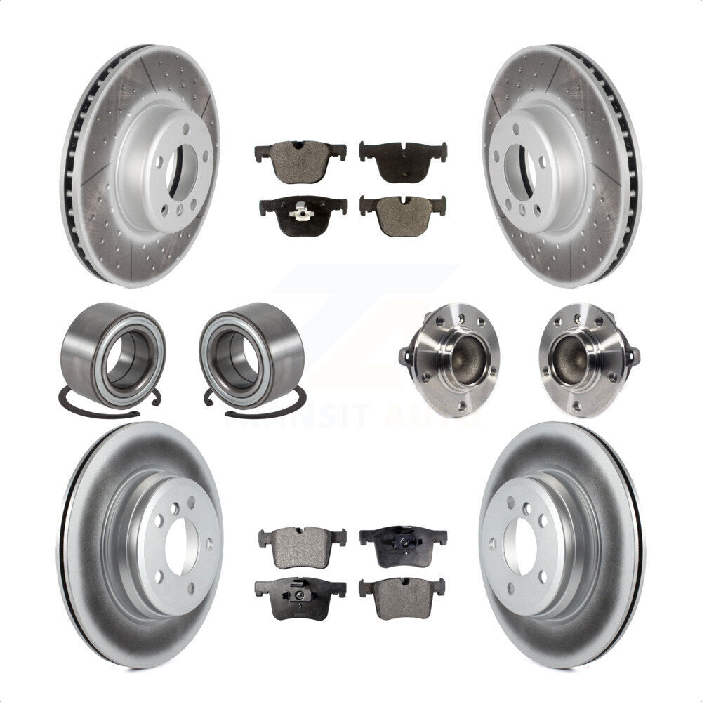 [Avant + Arrière] Kit d'ensemble roulement de roue et moyeu pour BMW 435i 335i Gran Coupe sans Blue Painted Calipers KBB-113803 par Transit Auto