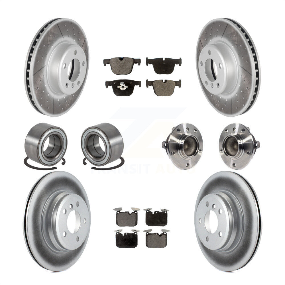 [Avant + Arrière] Kit d'ensemble roulement de roue et moyeu pour BMW 340i 435i Gran Coupe ActiveHybrid 3 sans Blue Painted Calipers KBB-113804 par Transit Auto