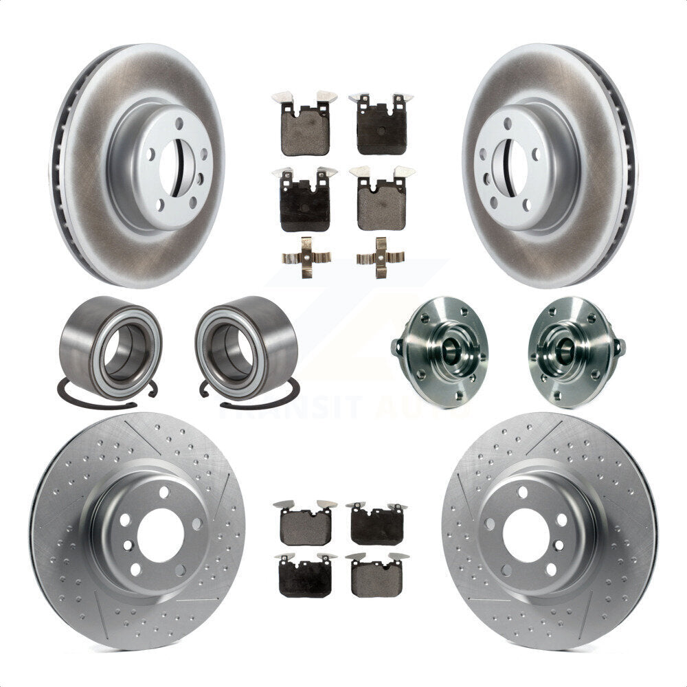 [Avant + Arrière] Kit d'ensemble roulement de roue et moyeu pour 2015-2016 BMW 228i xDrive avec Blue Painted Calipers KBB-113816 par Transit Auto