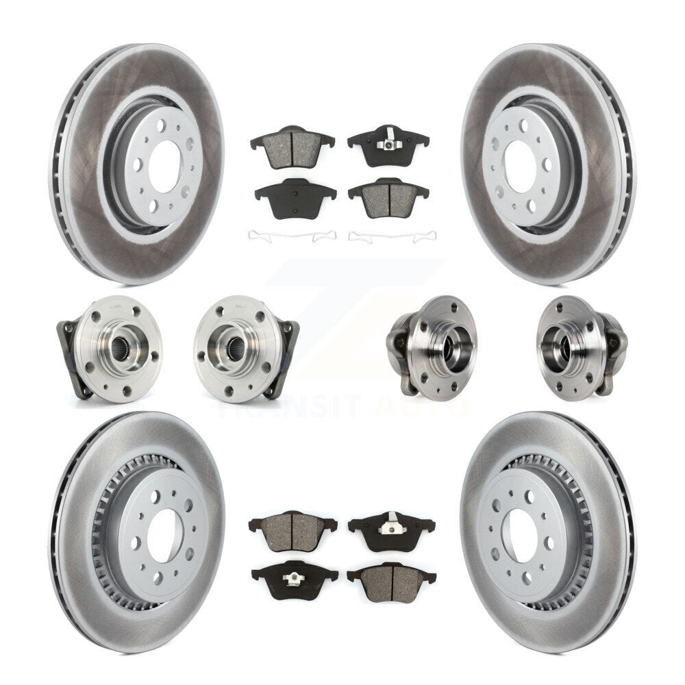 [Avant + Arrière] Kit d'ensemble roulement de roue et moyeu pour 2008-2014 Volvo XC90 AWD avec 316mm Diameter Rotor KBB-113825