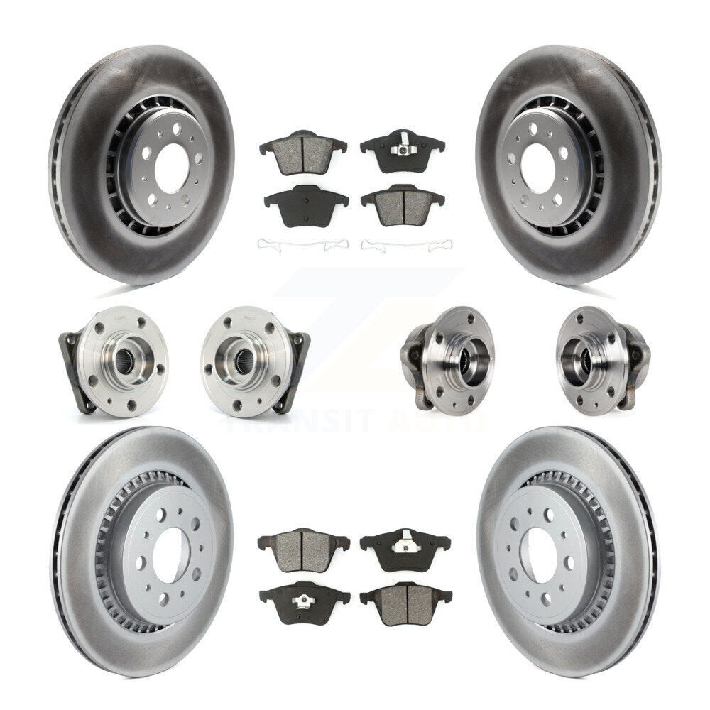 [Avant + Arrière] Kit d'ensemble roulement de roue et moyeu pour 2008-2014 Volvo XC90 AWD avec 336mm Diameter Rotor KBB-113826