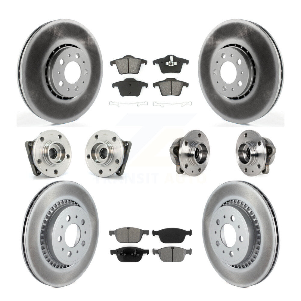 [Avant + Arrière] Kit d'ensemble roulement de roue et moyeu pour 2008-2014 Volvo XC90 AWD avec 328mm Diameter Rotor KBB-113827