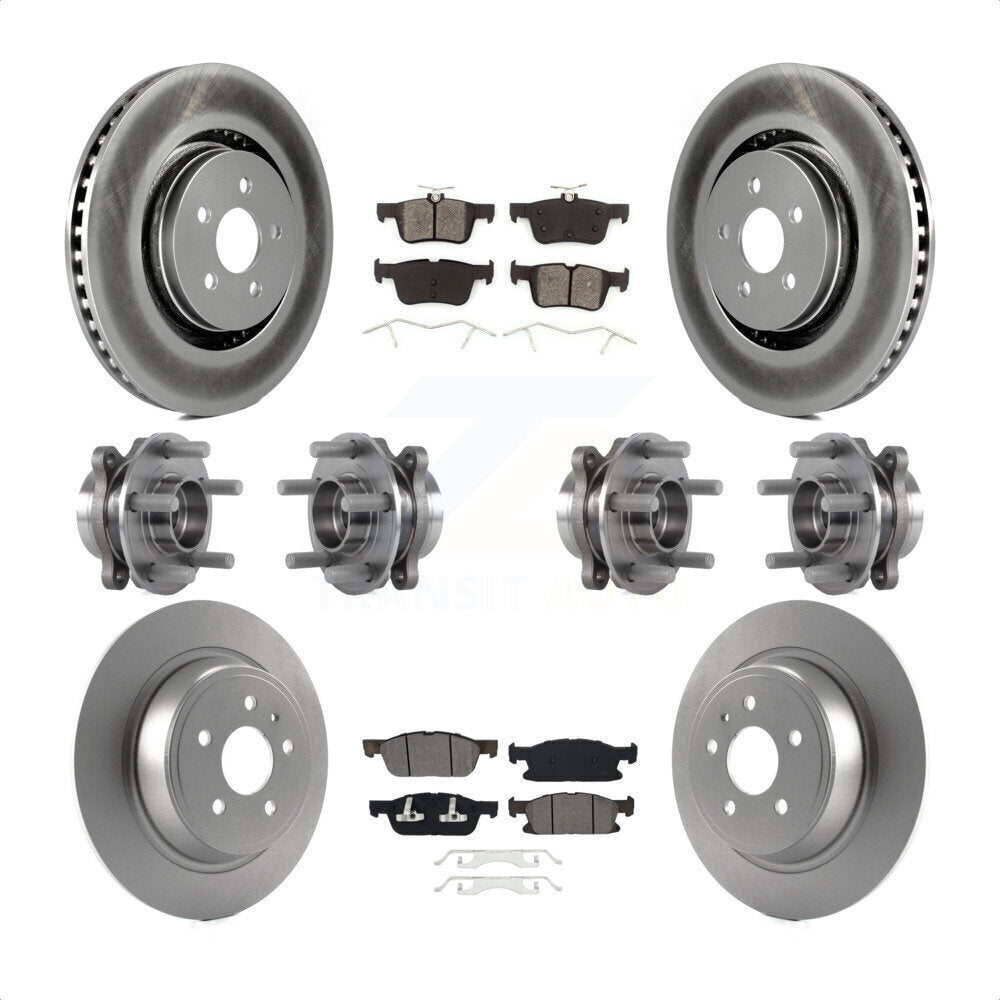 [Avant + Arrière] Kit d'ensemble roulement de roue et moyeu pour 2017 Lincoln MKX AWD avec 14mm Wheel Lugs KBB-113864 par Transit Auto