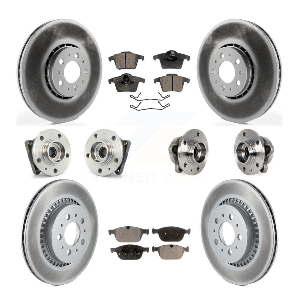 [Avant + Arrière] Kit d'ensemble roulement de roue et moyeu pour 2008-2014 Volvo XC90 AWD avec 328mm Diameter Rotor KBB-113908