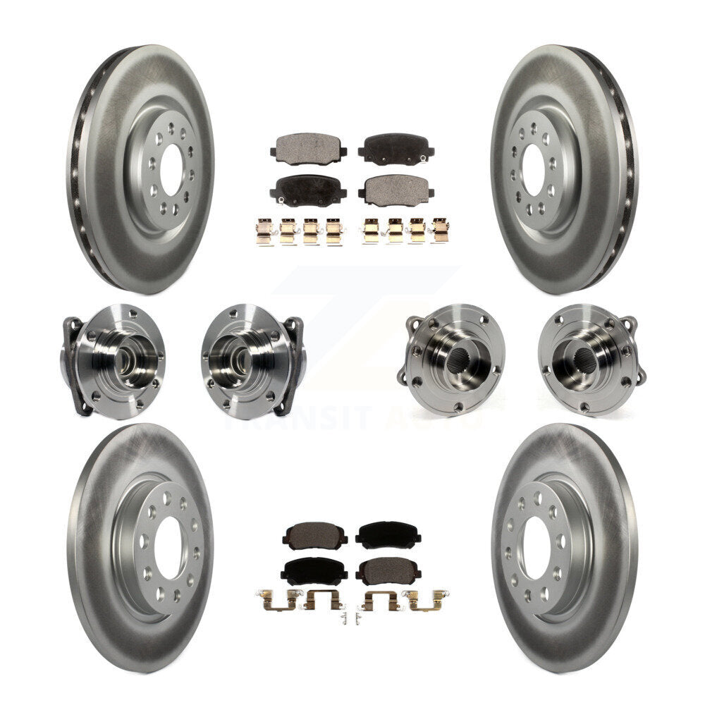 [Avant + Arrière] Kit d'ensemble roulement de roue et moyeu pour 2015-2017 Chrysler 200 FWD avec 330mm Diameter Rotor KBB-113927