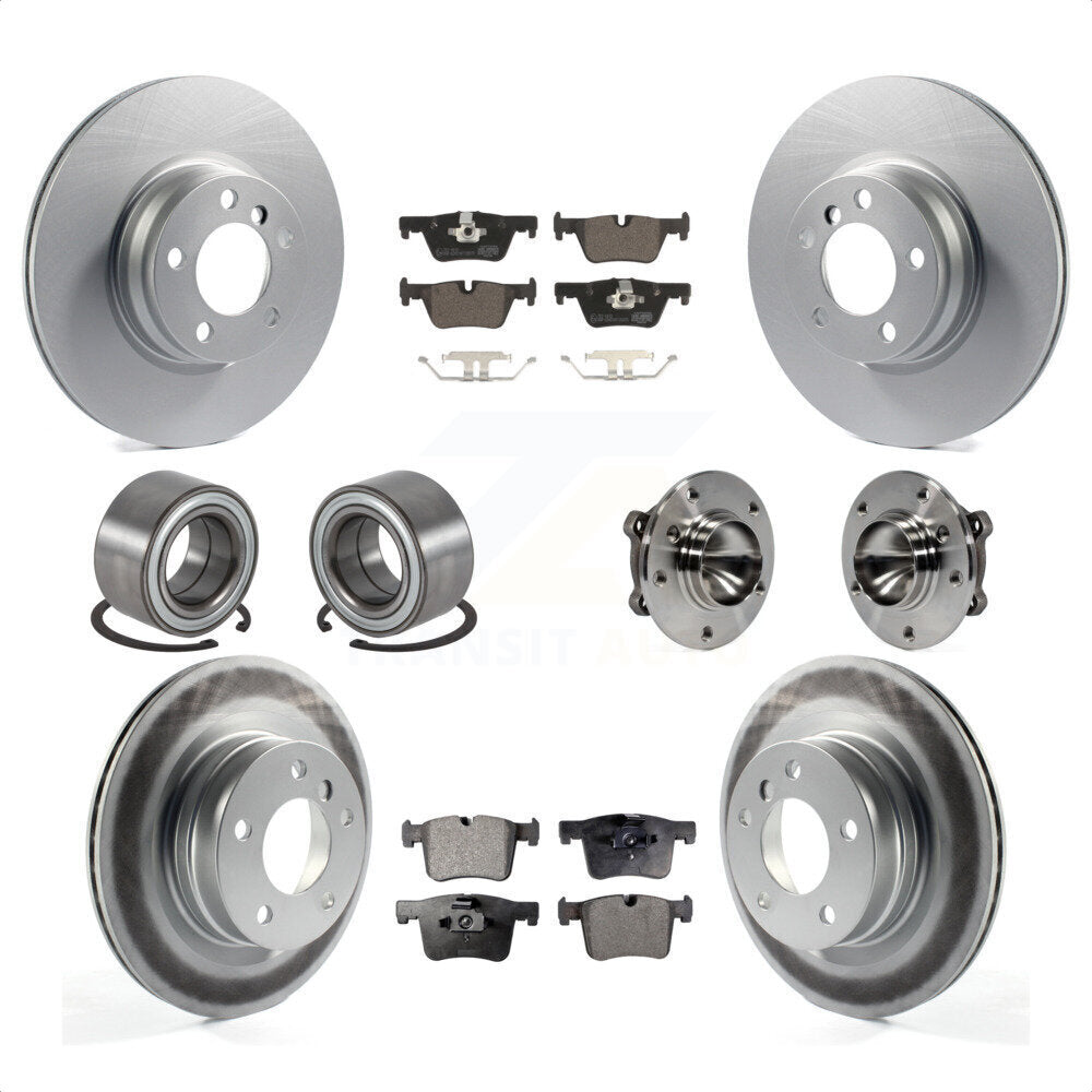 [Avant + Arrière] Kit d'ensemble roulement de roue et moyeu pour 2012 BMW 328i Sedan avec 2.0L sans Blue Painted Calipers KBB-114013 par Transit Auto