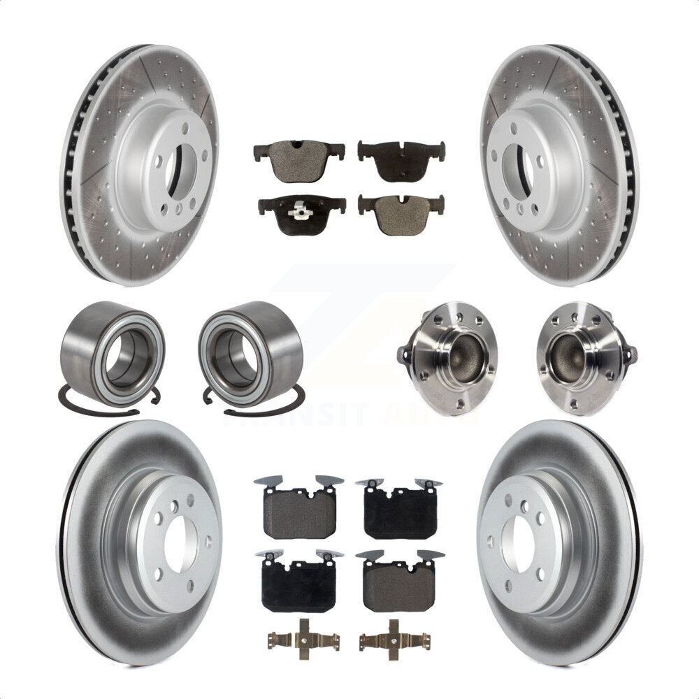 [Avant + Arrière] Kit d'ensemble roulement de roue et moyeu pour BMW 340i 435i Gran Coupe ActiveHybrid 3 sans Blue Painted Calipers KBB-114023 par Transit Auto