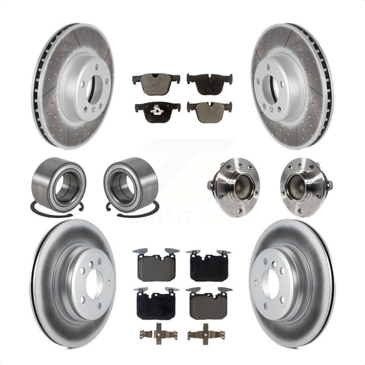 [Avant + Arrière] Kit d'ensemble roulement de roue et moyeu pour BMW 340i 435i Gran Coupe ActiveHybrid 3 sans Blue Painted Calipers KBB-114023 par Transit Auto