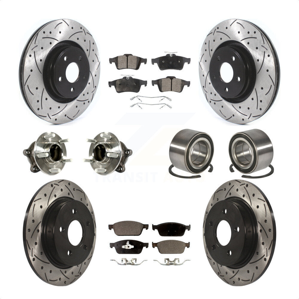 [Avant + Arrière] Kit de Roulement de roue pour Ford Focus avec Parking Assist KBB-114220 par Transit Auto