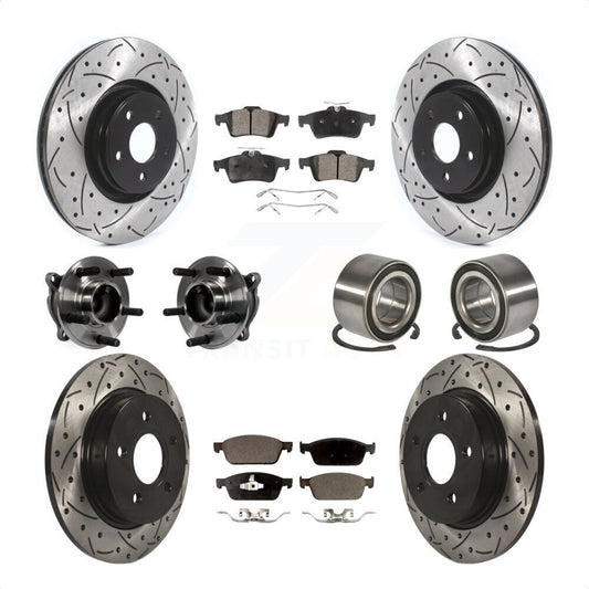 [Avant + Arrière] Kit de Roulement de roue pour Ford Focus sans Active Park Assist KBB-114221 par Transit Auto