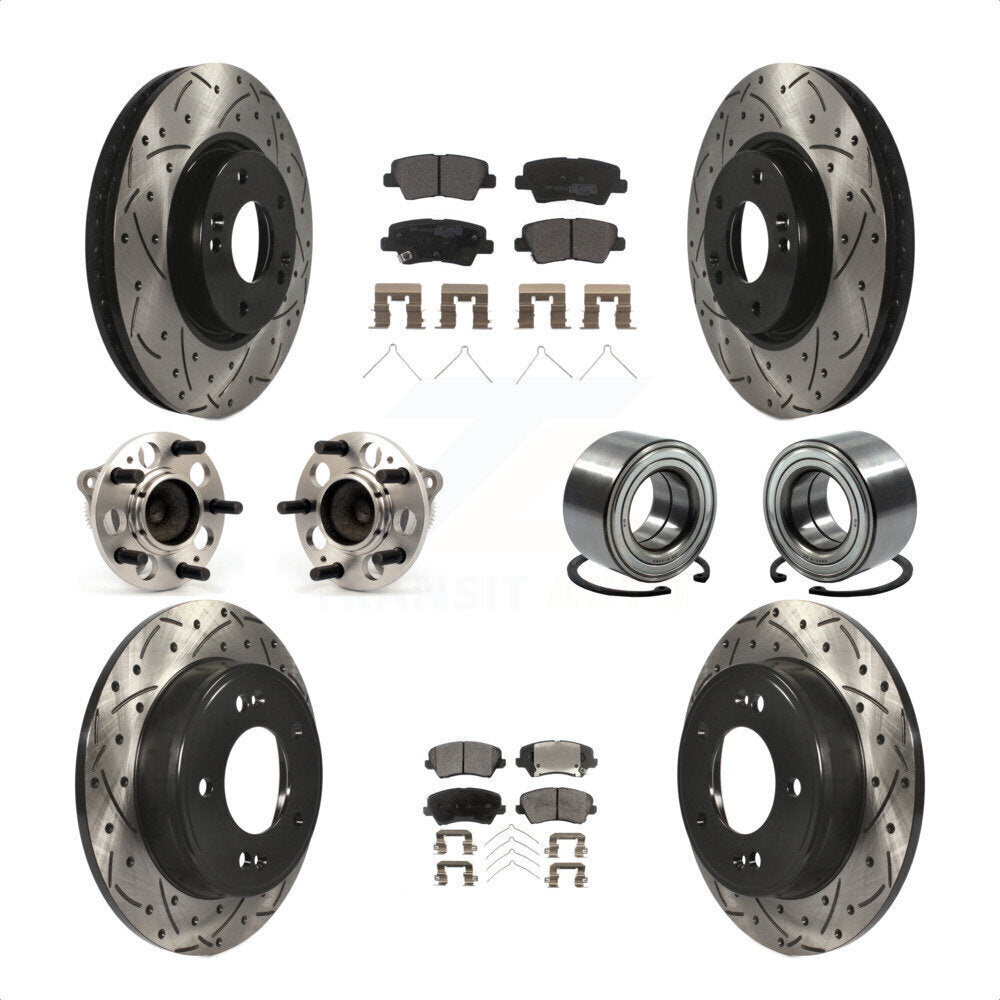 [Avant + Arrière] Kit de Roulement de roue pour 2016 Hyundai Veloster Tech SE KBB-114224 par Transit Auto