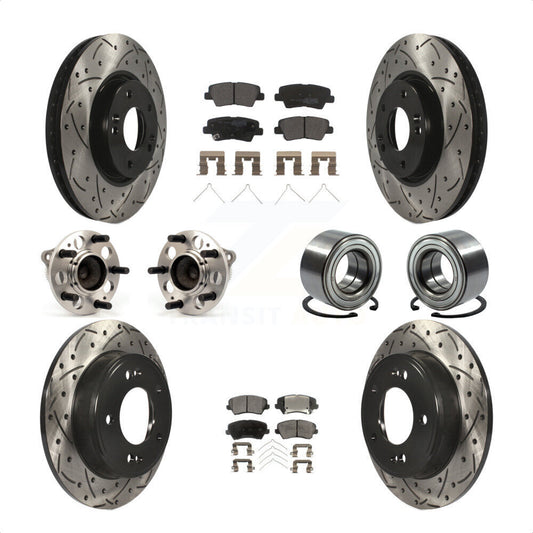 [Avant + Arrière] Kit de Roulement de roue pour 2016 Hyundai Veloster Tech SE KBB-114224 par Transit Auto