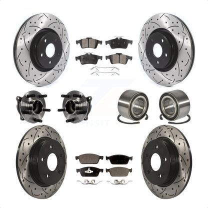 [Avant + Arrière] Kit de Roulement de roue pour Ford Focus sans Active Park Assist KBB-114257 par Transit Auto