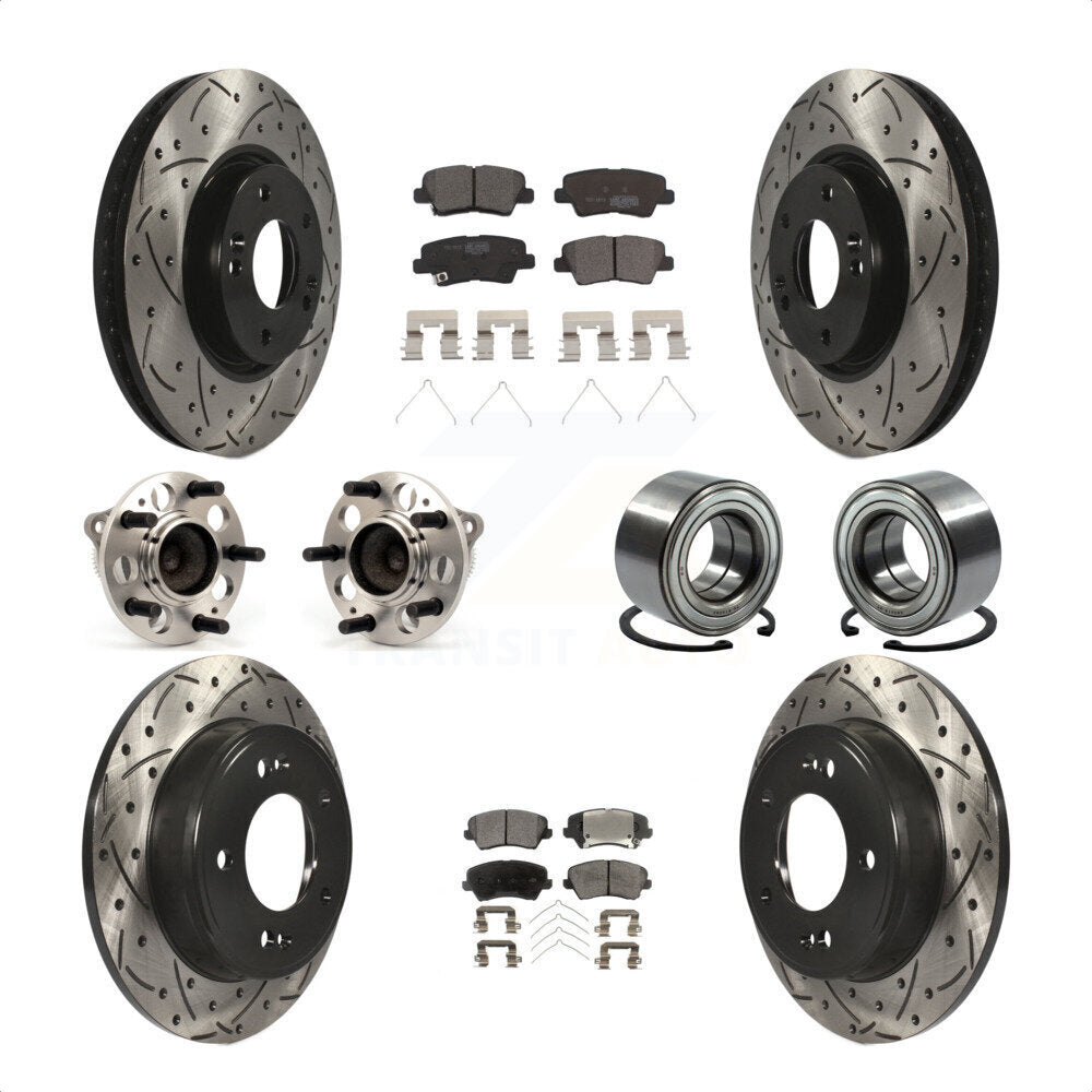 [Avant + Arrière] Kit de Roulement de roue pour 2016 Hyundai Veloster Tech SE KBB-114260 par Transit Auto