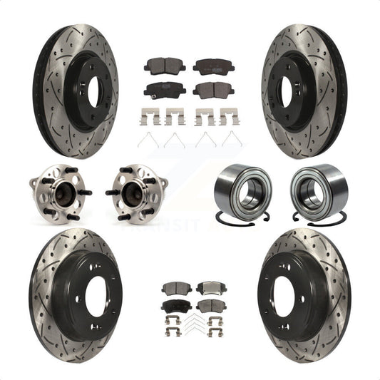 [Avant + Arrière] Kit de Roulement de roue pour 2016 Hyundai Veloster Tech SE KBB-114260 par Transit Auto