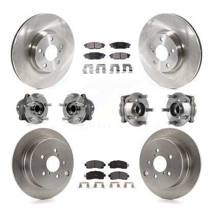 [Avant + Arrière] Kit d'ensemble roulement de roue et moyeu pour 2017-2019 Subaru Impreza avec 276mm Diameter Rotor KBB-114423