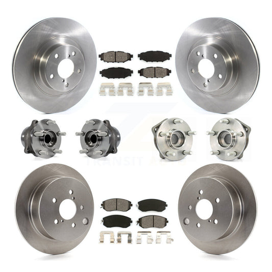 [Avant + Arrière] Kit d'ensemble roulement de roue et moyeu pour 2013 Subaru XV Crosstrek avec 292mm Diameter Rotor KBB-114455