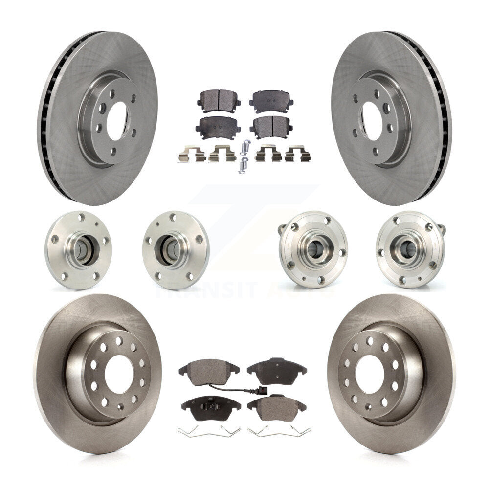 [Avant + Arrière] Kit d'ensemble roulement de roue et moyeu pour Volkswagen CC avec 340mm Diameter Rotor KBB-114470
