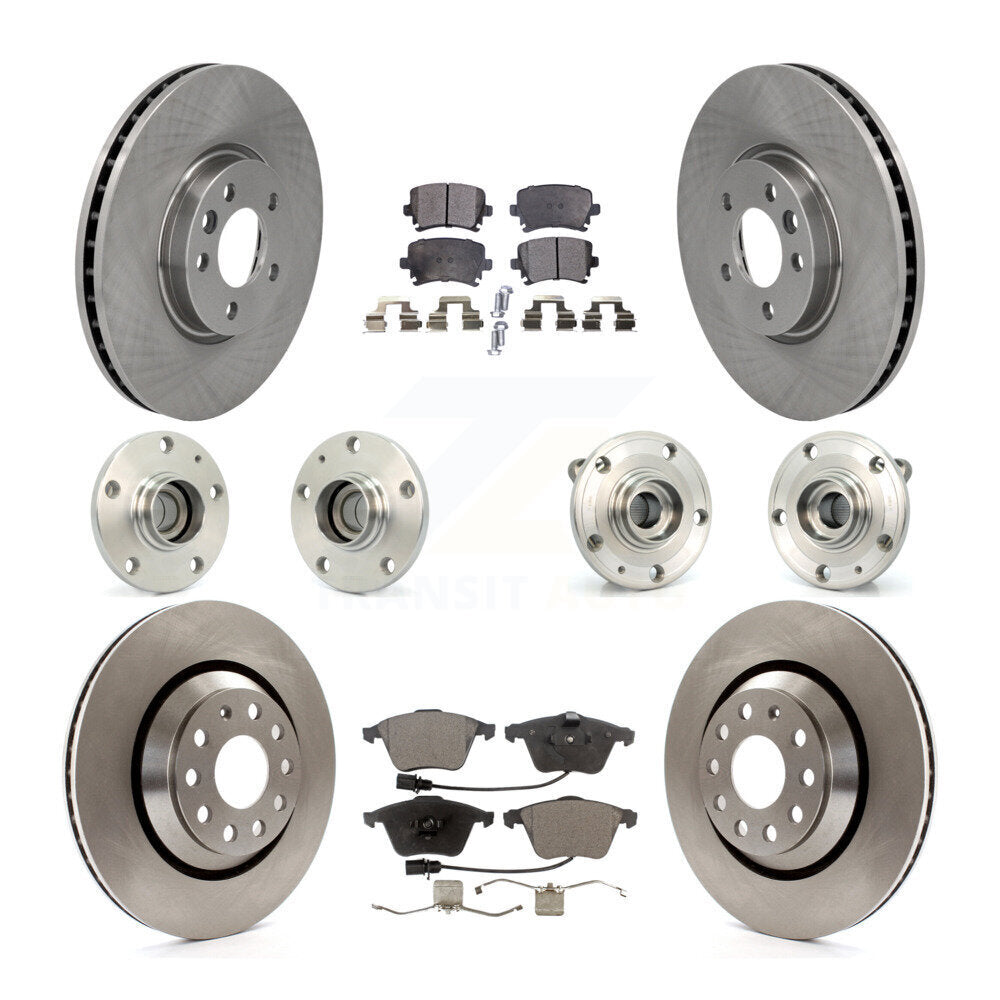 [Avant + Arrière] Kit d'ensemble roulement de roue et moyeu pour Volkswagen CC avec 340mm Diameter Rotor KBB-114471
