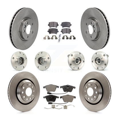 [Avant + Arrière] Kit d'ensemble roulement de roue et moyeu pour Volkswagen CC avec 340mm Diameter Rotor KBB-114471