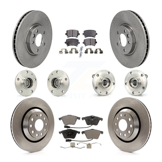 [Avant + Arrière] Kit d'ensemble roulement de roue et moyeu pour Volkswagen CC avec 340mm Diameter Rotor KBB-114471